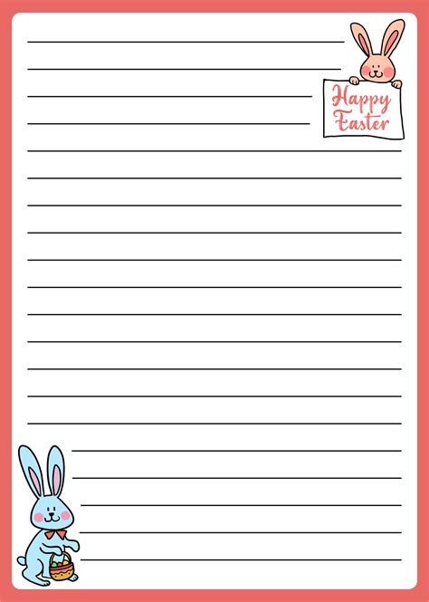 images  easter bunny  printable stationary