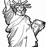 Statue Liberty Coloring Pages Print Getcolorings Torch Getdrawings sketch template