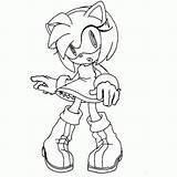 Amy Coloring Pages Sonic Rose Comments Colouring sketch template