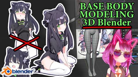 how i model 3d anime base body from scratch in blender [ブルアカ][blue