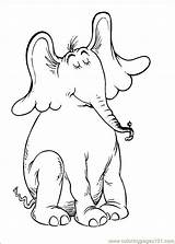 Horton Coloring Pages Hears Who Seuss Dr Printable Getcolorings Color Print sketch template