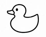 Duck Rubber Drawing Clipart Ducky Outline Easy Kids Coloring Toy Pencil Vector Simple Line Pages Template Ducks Draw Baby Drawings sketch template