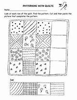 Quilt Preschool Worksheet Worksheets Faith Ringgold Quilts Patterns Patterning Quilting Pattern Coloring Kindergarten Grade Pages Crafts Crazy Math Letter Teachers sketch template