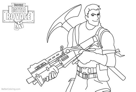 fortnite coloring pages characters survivalist  printable