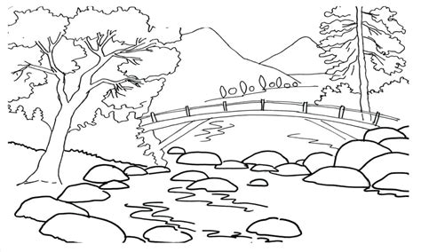 scenery coloring coloring pages