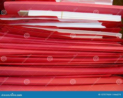 pink file folders stock photo image  folders pile