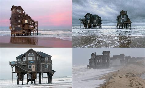 abandoned houses  mirlo beach   thriving oceanfront town  north carolinas outer banks