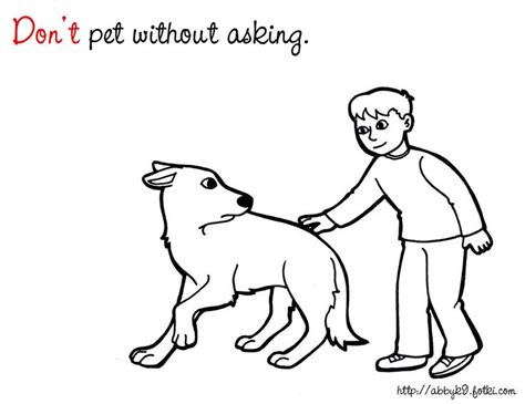 dog safety coloring pages literature  kids animal rescue