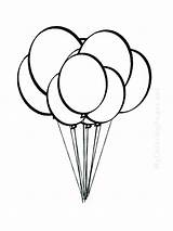 Coloring Balloons Balloon Pages Printable Birthday Print Party Color Getdrawings Getcolorings Colorings sketch template