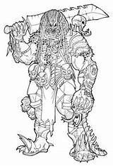 Predator Pages Coloring Deviantart Costume Alien Wolf Book Arte Sweet Logo Pred Brutal Masked Commission Marvel Character Characters Werewolf Sketches sketch template