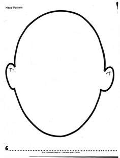human head pattern   printable outline  crafts creating
