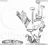 Manhole Businessman Falling Into Outline Illustration Cartoon Royalty Toonaday Rf Clip Regarding Notes sketch template