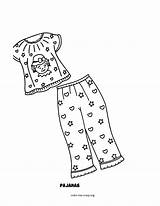 Pajamas Coloring Pages Sleepover Printable Sheet Pajama Cartoon Template Birthdayprintable sketch template