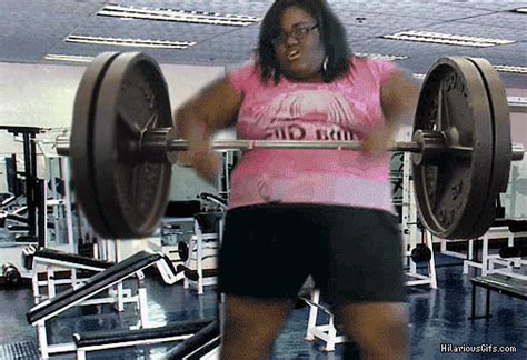big girl lifting weights