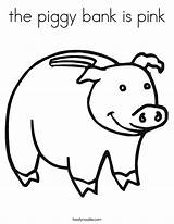 Pink Coloring Bank Piggy Built California Usa sketch template