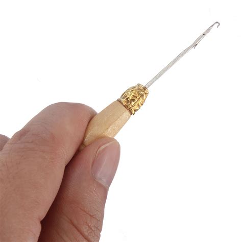 feather hair extension wooden loop needle threader thread hook tool micro ring alexnldcom