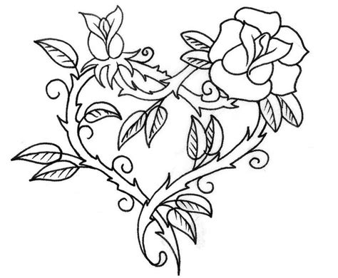 coloring pages  hearts  flowers  getcoloringscom