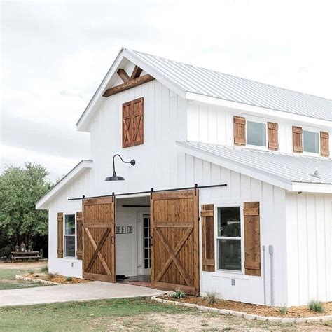 farmhouse   style  instagram   beautiful classic white barn love  natural wood