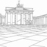 Berlin Coloring Pages Germany Adult Books Brandenburger Tor Travel Colouring Sketches Themes Architecture Printable Paper Ausmalbilder sketch template