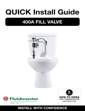 fluidmaster  fill valve installation instructions manualzz