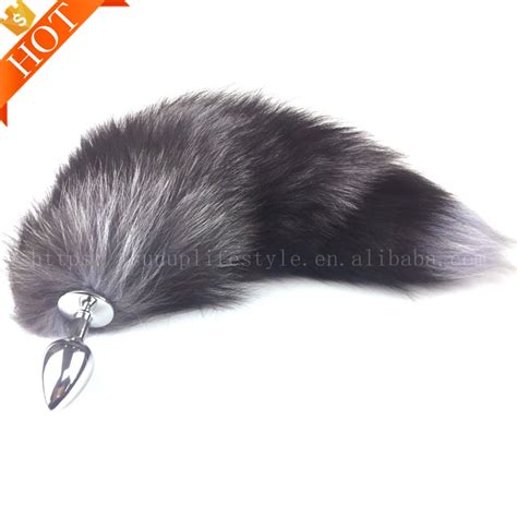 new arrival huge tail stainless steel anal foxtail butt plug sex toys