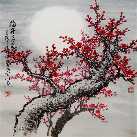 chinese cherry blossoms art id