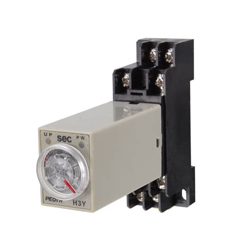 dc   pins dpdt   timer delay din rail time relay hy   socket