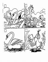 Ugly Duckling Coloring Sequence Sequencing Activities Events Pages Pre Actividades Imagenes Cuentos Feo Patito Para Personnages Animés Cuento Tablero Seleccionar sketch template