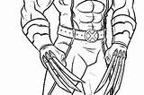 Coloring Pages Wolverine sketch template