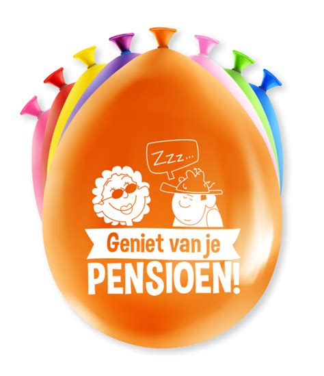 ballonnen happy pensioen  stuks feest en slingers nl