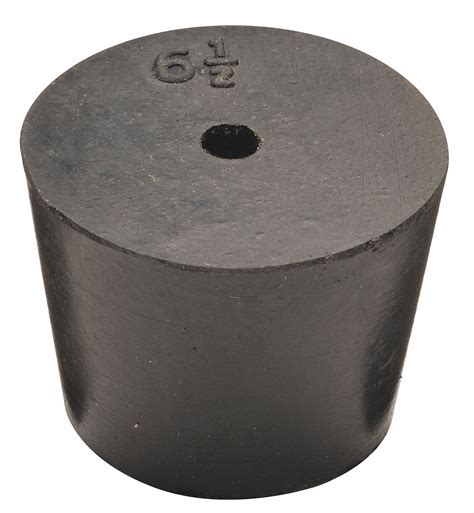 grainger approved rubber stopper black  stopper size  mm neck