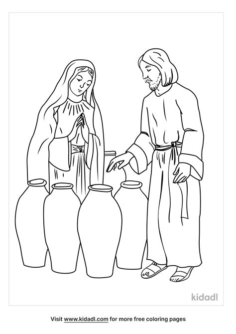 jesus   wedding feast  cana coloring page coloring page