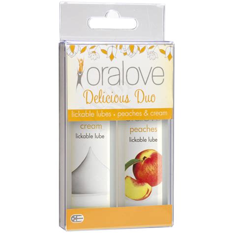 Oralove Oral Delight Lubricant 2 Pack Peaches And Cream Flavored
