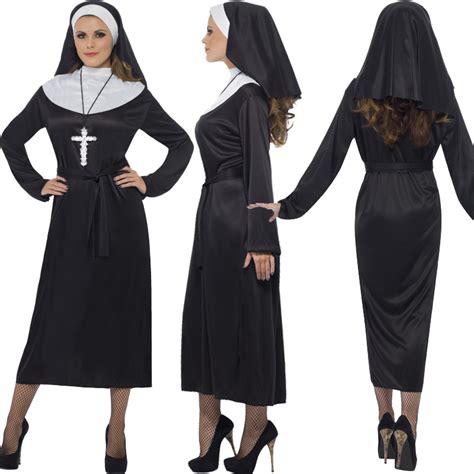 adult religious fancy dress costume priest church monk nun sister