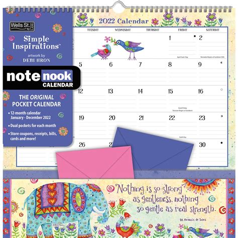 simple inspirations note nook planner wall calendar  big