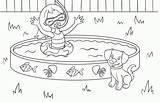 Coloring Pages Summer Pool Swimming Coloringpages Site sketch template