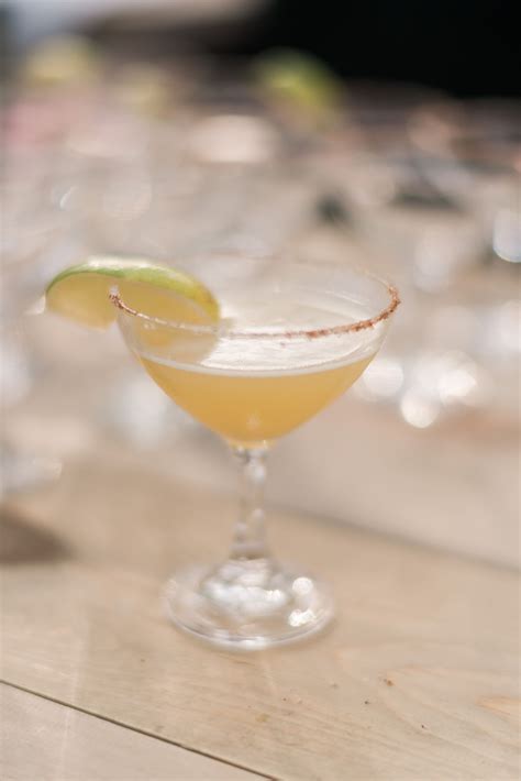 Spicy Margaritas In Vintage Cocktail Glasses