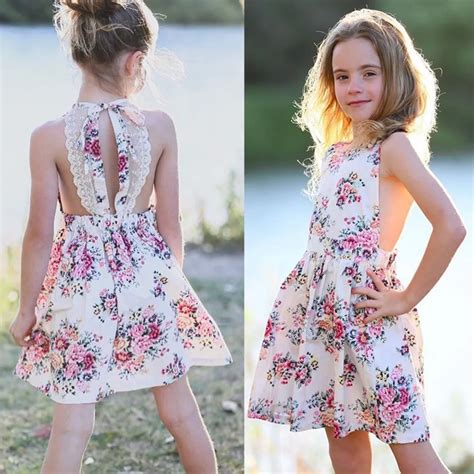 baby girl clothes lace  floral printed cotton children toddler girls