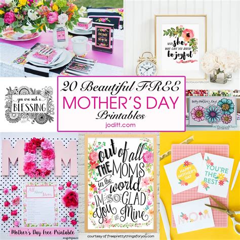 beautiful  mothers day printables joditt designs