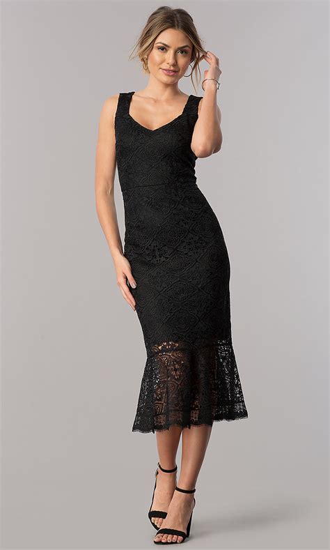 black lace wedding guest party dress promgirl