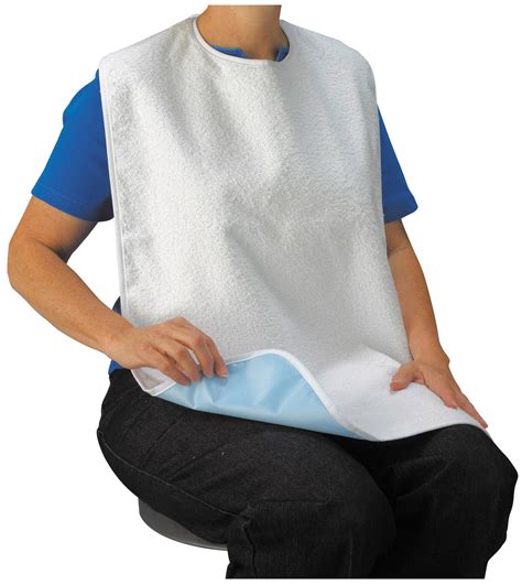 adult mealtime terry bib  liner  shipping