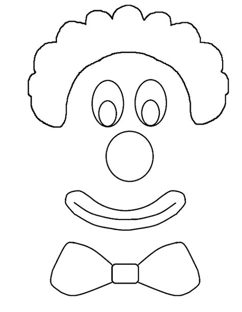 clown face  template  preschoolersgif  clown crafts