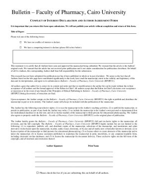 elseviers declaration  interests form fill  printable