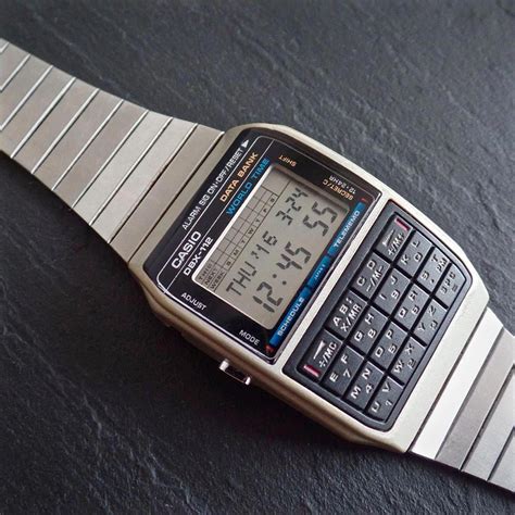 casio dbx   vintage  lcd data bank world time chrono calculator   jewellery