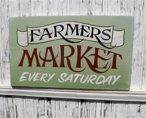 farmers market sign original hand painted vintage  sign etsy farmers market sign market