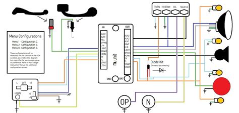 honda cb  munit electrical wiring diagram  oem switches
