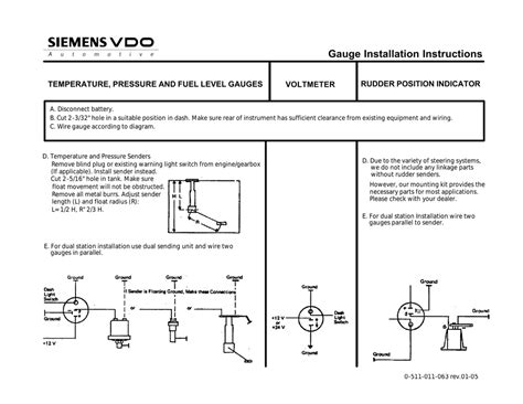 vdo oil pressure gauge wiring diagram collection
