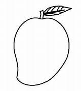 Mango Drawing Coloring Clipart Printable Pages Fruit Template Colouring Sheet Clipartmag Tree Kid Line Sketch Templates Kids Breakfast Toddlers Banana sketch template