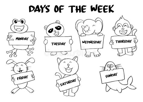days   week coloring pages