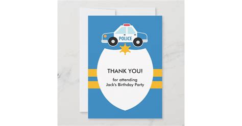 police theme card zazzle